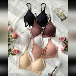 5 Silky Neutral Colored Bras - S/M